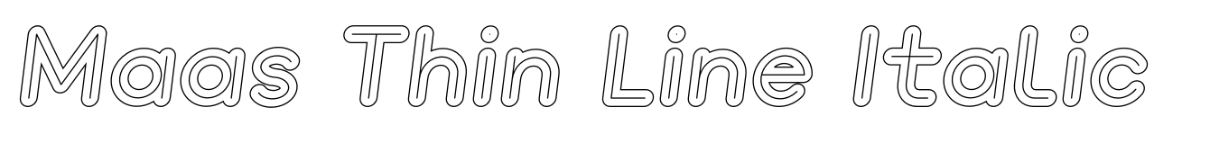Maas Thin Line Italic